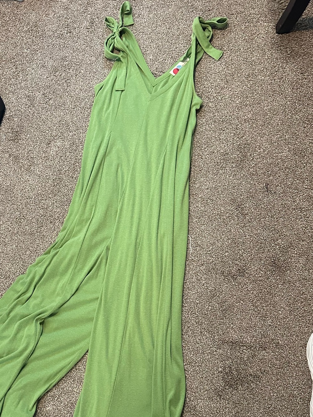 Free People Alice One-Piece Green Goddess Jumpsuit Size S